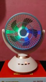 Jy Super JY-2570 Professional 6 Battery Rechargeable Portable Table Fan