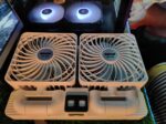 USB Solar Double Head Charging Fan - Image 5