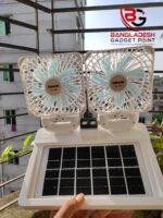 USB Solar Double Head Charging Fan